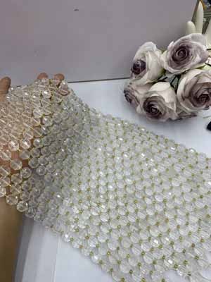 Milky White Crystal Lulutong 12mm, 38cm long strand