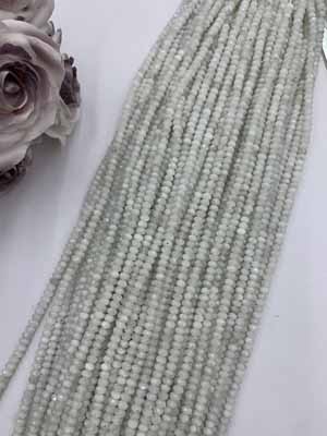Moonstone Abacus Beads (3×4mm) Long Chain, 38cm