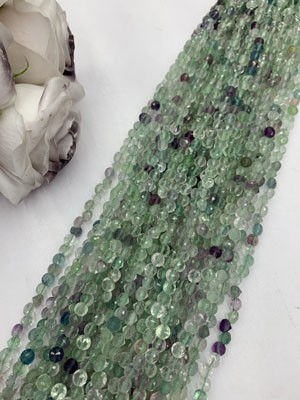 Green Fluorite 6mm Teardrop Long Chain, 38cm