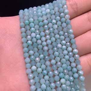Amazonite Faceted Long Chain (4mm) Semi-finished, 39cm