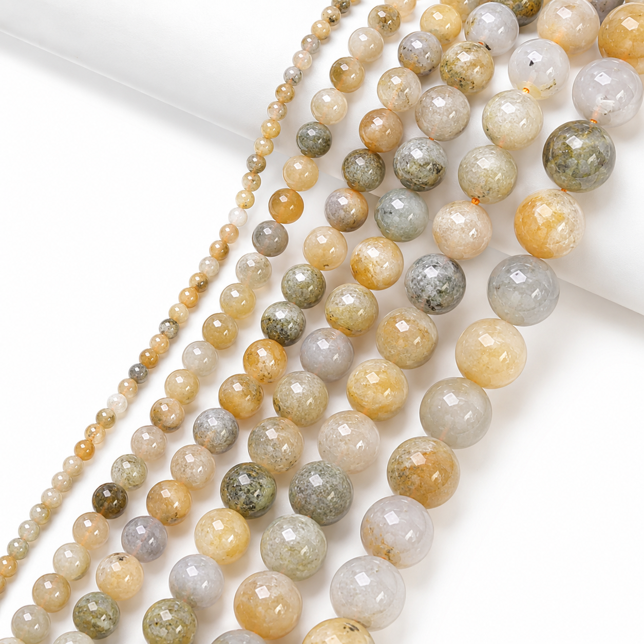 Starlight Jade Semi-finished Long Chain (4-6-8-10-11mm) 39cm