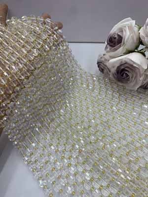 Clear Crystal Lulutong Beads 10mm, 38cm Long Chain