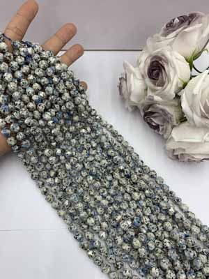 K2 Jasper Faceted Cut Beads 10mm, 38cm Long Chain