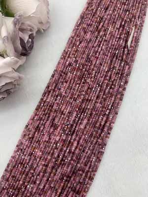 Grade A Colorful Spinel Cube Beads 2×2mm, 38cm Long Chain