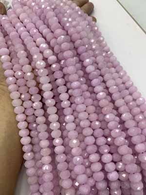 Purple Jade Color Abacus Beads 8×10mm, 38cm Long Chain