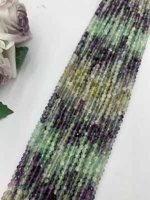 Fluorite Gradient Faceted 3.8mm Semi-Finished Long Chain, 38cm