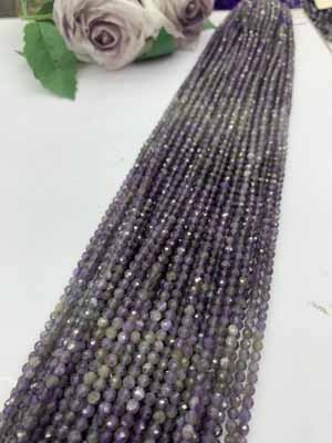 Amethyst Gradient Cut 3mm Semi-Finished Long Chain 38cm