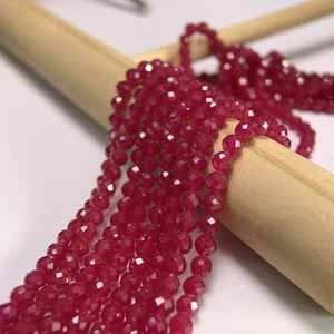 Diamond-Cut Ruby Corundum (2-3-4-5-6mm), Semi-Finished