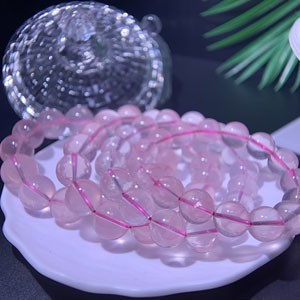 Star Rose Quartz with Six-Pointed Star ✨ (13-16mm) Bracelet