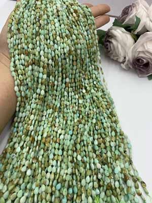 Australian Jade 4×6mm Teardrop Shape, 38cm Long Chain