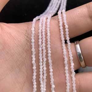 Indian Blue Moonstone Diamond Cut (2mm) Semi-finished Long Chain, 39cm