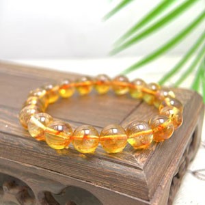 Grade A Yellow Rutilated Quartz Bracelet