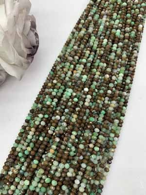 Australian Jade Abacus Beads 3×4mm, 38cm Long Chain