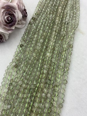 Greenblue Tourmaline Rutilated Semi-Finished Long Chain, 38cm