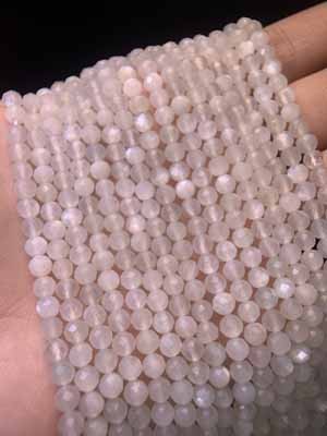 White moonlight diamond-cut long chain (4.8mm) semi-finished