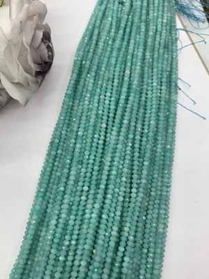Amazonite Abacus Beads 3×4mm, Long Chain 38cm