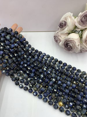 Blue Tiger Eye Lucky Bead 12mm, Long Chain 38cm