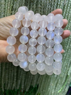 Blue Moonstone Bracelet 6mm–14mm