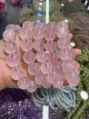 Starlight Pink Quartz Bracelet 12mm
