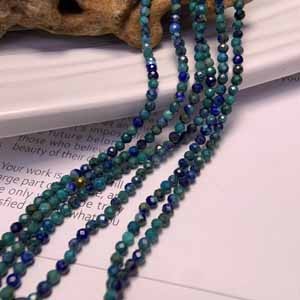 Phoenix lapis lazuli (3-4mm) semi-finished long chain 39cm.
