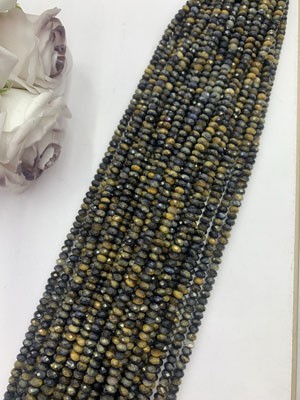 Yellow & Blue Tiger Eye Long Chain 38cm
