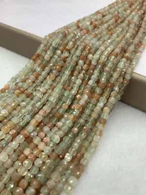 Arusha Square Beads 4×4mm, 38cm Long Chain