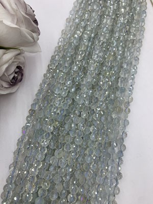 Blue Topaz 6mm Teardrop Shape, Long Chain 38cm