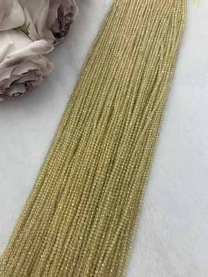 Lemon Crystal Small Faceted Beads, 38cm long strand