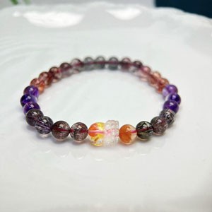 Good Fortune Blackcurrant Super Seven Bracelet