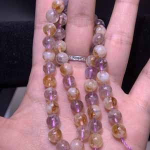Ametrine Semi-Finished 8mm Long Chain, 39cm