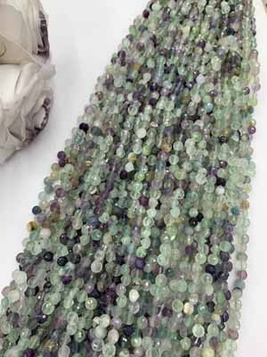 Fluorite 6mm Teardrop Long Chain, 38cm