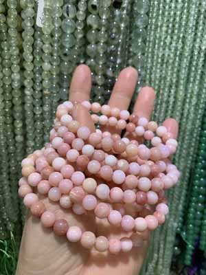 Pink Opal 6-12mm bracelet.