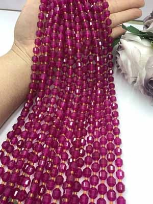 High-imitation ruby lulutong 8mm, 38cm long chain.