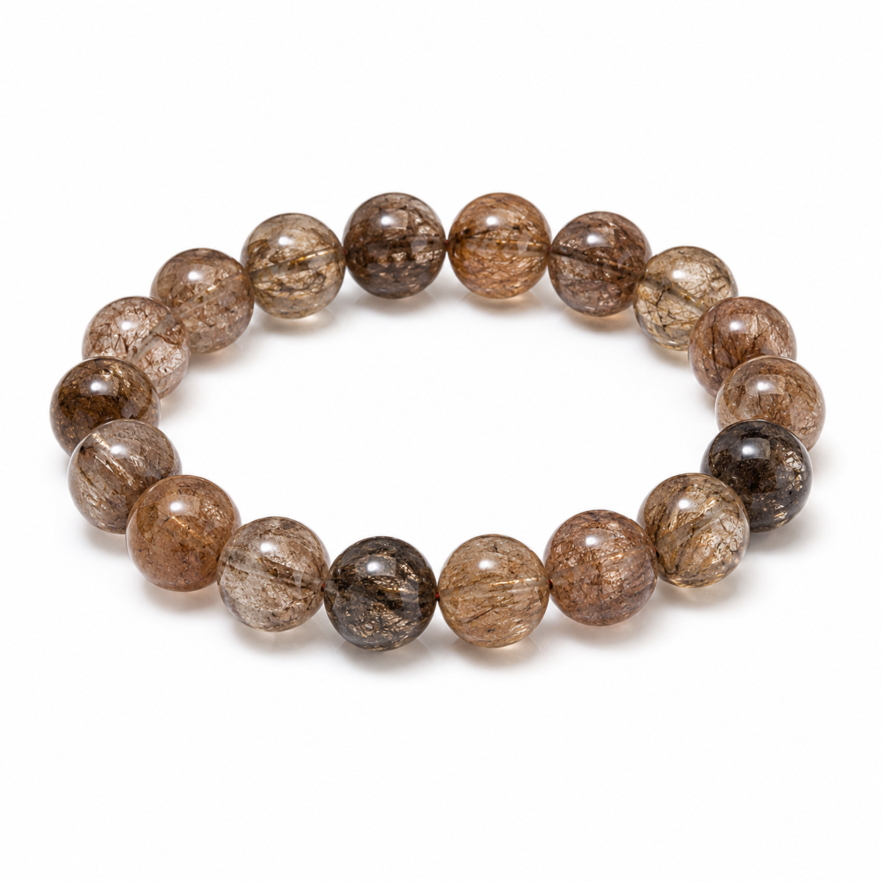High-Intensity Black Gold Super Seven (10mm) Single Loop Bracelet