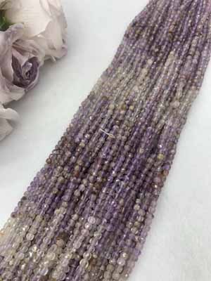 Purple Ghost Gradient Sugar Beads 4×4mm, Long Chain 38cm