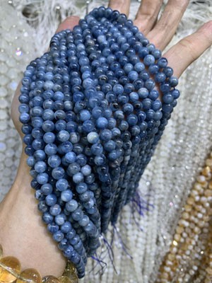 Devil Aquamarine 6mm ¥38 per piece, Semi-Finished Long Strand 38cm