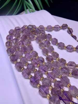 Light Amethyst Lulutong (9mm) Semi-Finished Long Strand 39cm