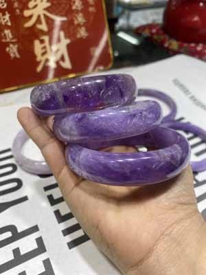 Purple Jade Bangle, Sizes 54-61