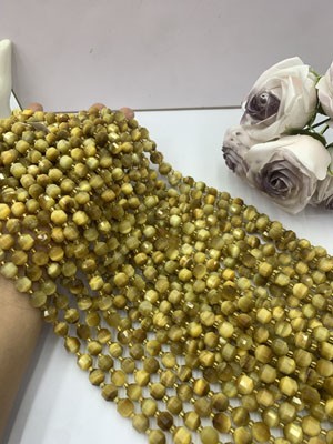 Golden Tiger Eye Lulutong 10mm, Long Chain 38cm