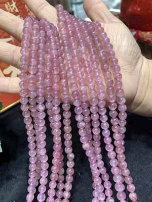 Purple Madagascar Rose Quartz 3 Laps 6mm