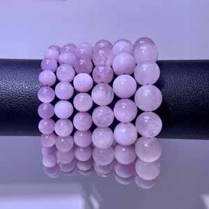 Light taro purple kunzite (7-8-9-10-11-12mm) bracelet.