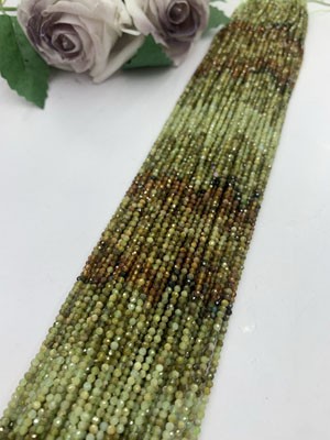 Green Garnet Gradient Faceted Semi-Finished Long Chain 38cm