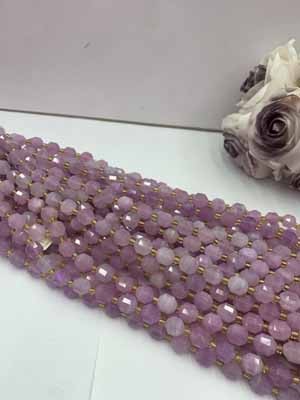 Purple Jade Color Lucky Tube 10mm, 38cm Long Chain