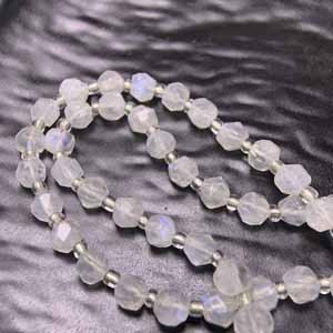 Small Particle Blue Moonstone Semi-finished Long Chain (6mm) 39cm