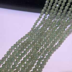 Diamond-Cut Green Apatite Long Chain (4mm), Semi-Finished