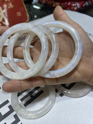 Blue Moonstone Bangle, sizes 53–62