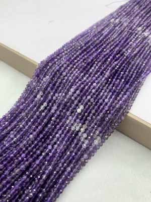 Amethyst Gradient Cut 3mm Semi-Finished Long Chain 38cm