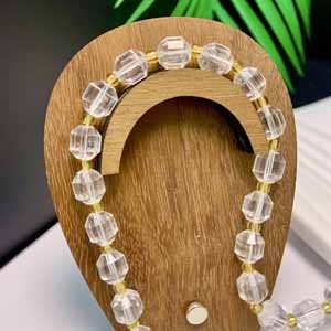 White crystal Lulutong (10mm) semi-finished 39cm long chain