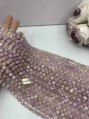 Purple Jade Color Lucky Tube 8mm, 38cm Long Chain