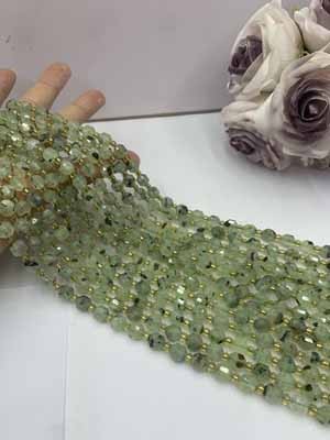 Prehnite Lulutong Beads 10mm, 38cm long strand
